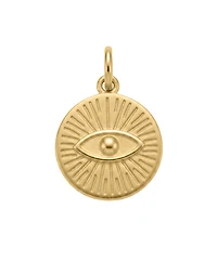 Evil Eye Charm in 10kt Yellow Gold