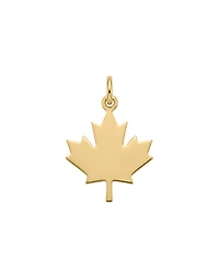 Maple Leaf Charm in 10kt Yellow Gold