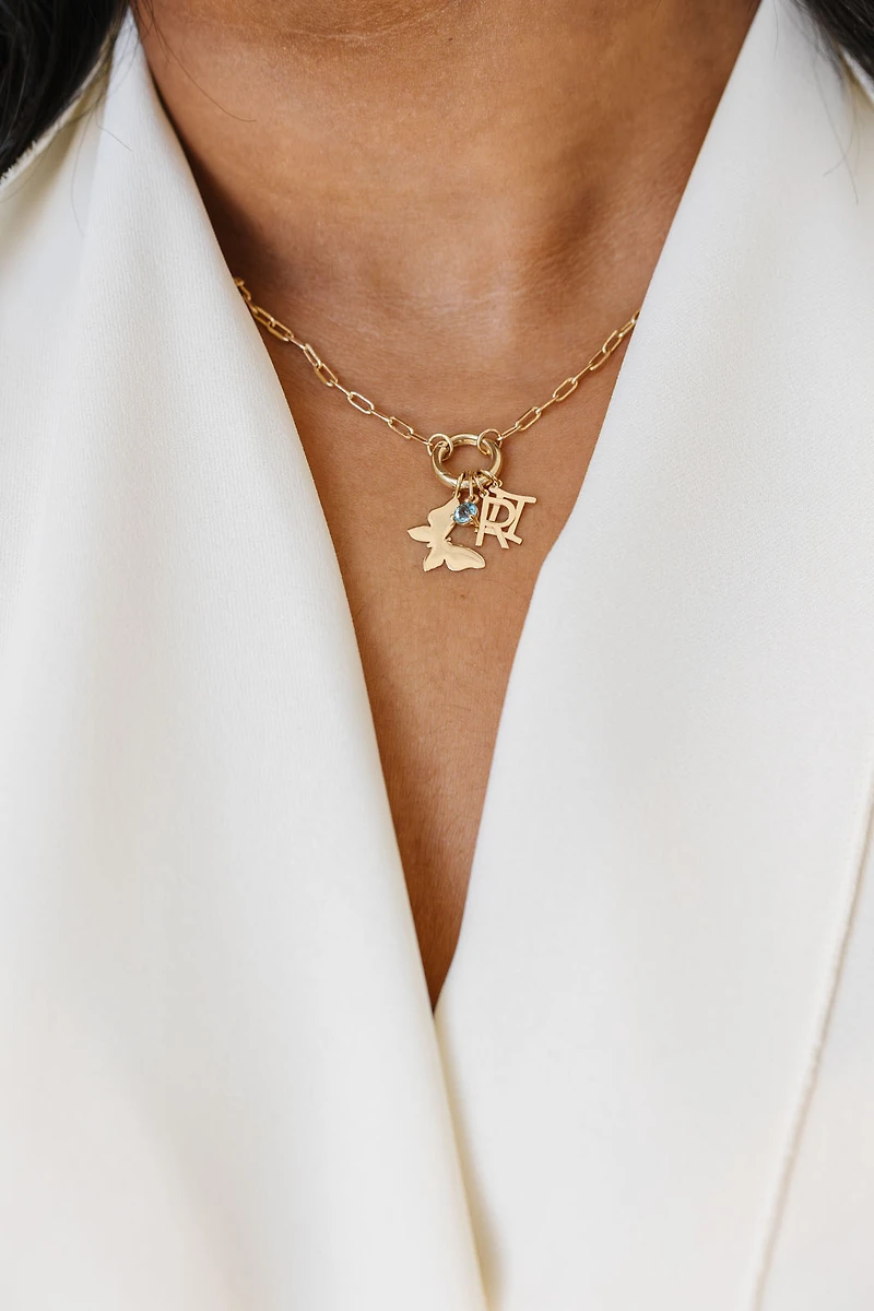“R” Initial Charm in 10kt Yellow Gold