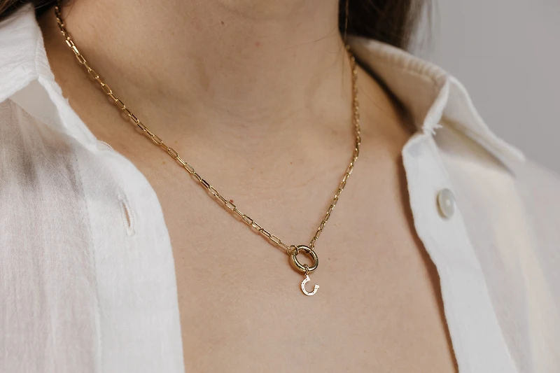 Horseshoe Charm in 10kt Yellow Gold