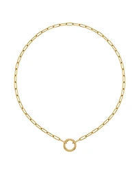 Paperclip Charm Bracelet in 10kt Yellow Gold