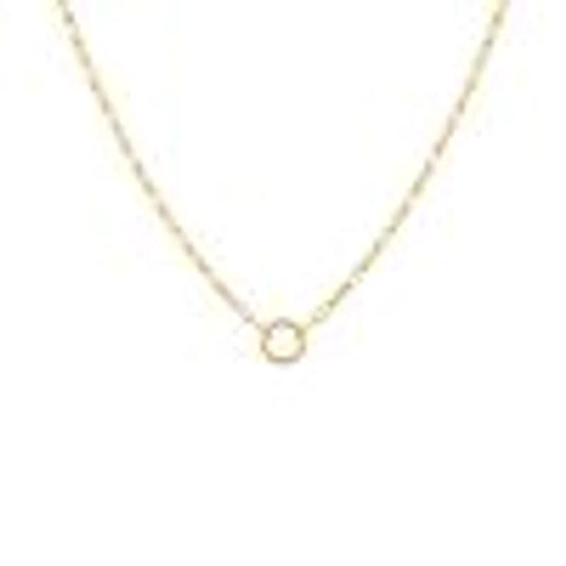 Paperclip Charm Necklace 10kt Yellow Gold
