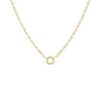 Paperclip Charm Necklace 10kt Yellow Gold