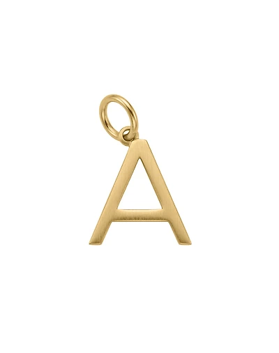 “A” Initial Charm in 10kt Yellow Gold