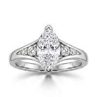 Marquise Engagement Ring with 2.00 Carat TW of Lab Created Diamonds in 14kt White Gold
