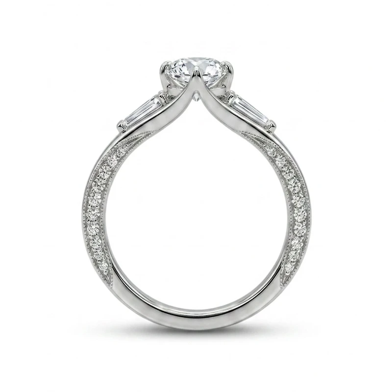 Marquise Engagement Ring with 2.00 Carat TW of Lab Created Diamonds in 14kt White Gold