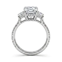 Elongated Radiant Engagement Ring with Carat TW of Lab Created Diamonds in 14kt Gold