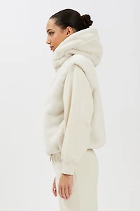 ELARA | Gilet Puffer en Fausse Fourrur