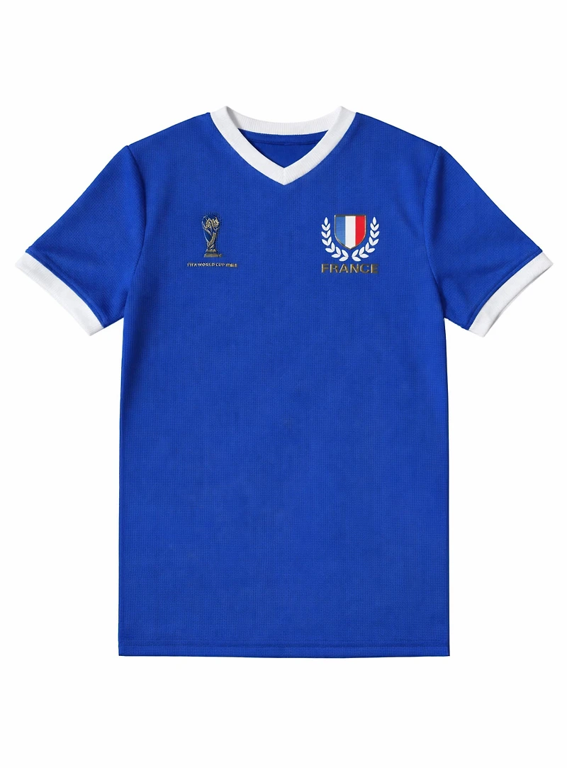 Waffle Effect Kids France Jersey