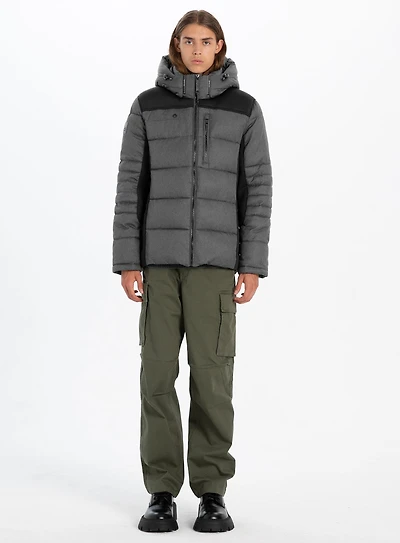 CARLYLE | Textured Heather Puffer Jacket