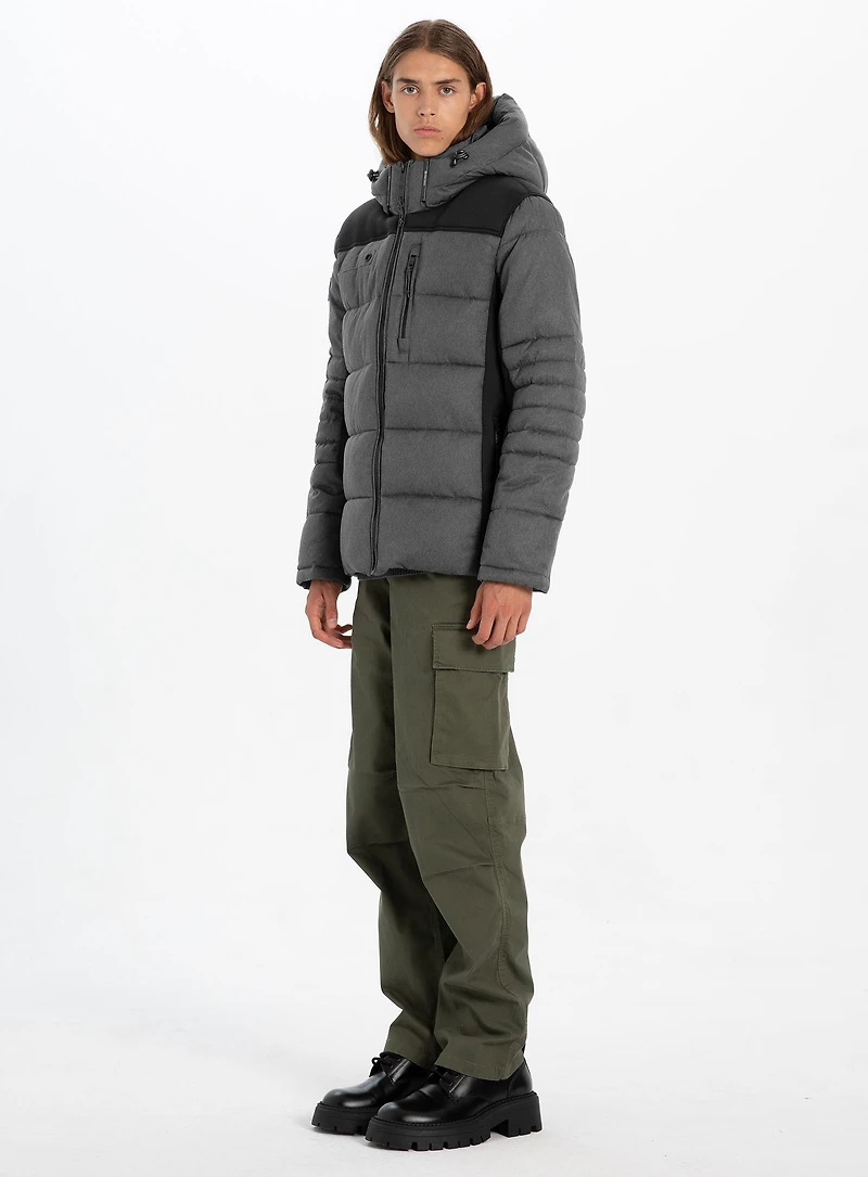 CARLYLE | Textured Heather Puffer Jacket