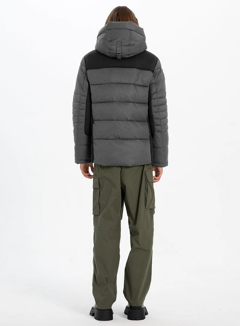 CARLYLE | Textured Heather Puffer Jacket