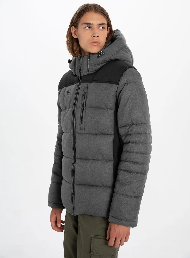 CARLYLE | Textured Heather Puffer Jacket