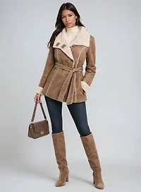 ELSSA | Manteau long en Melton