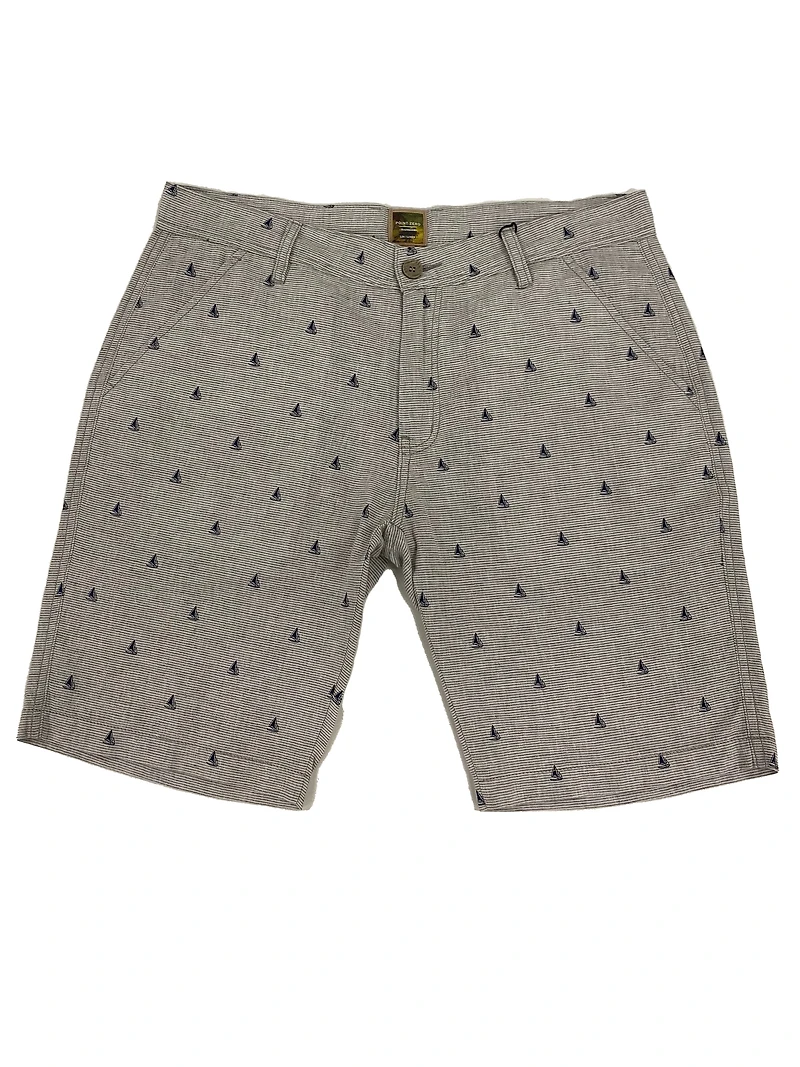 BASS | Linen cotton printed short