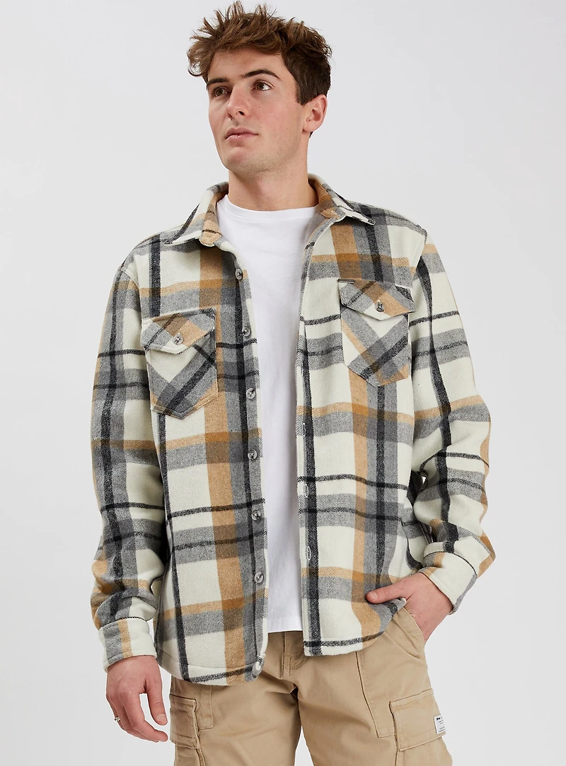 ROMAIN | Poly Check Over Shirt