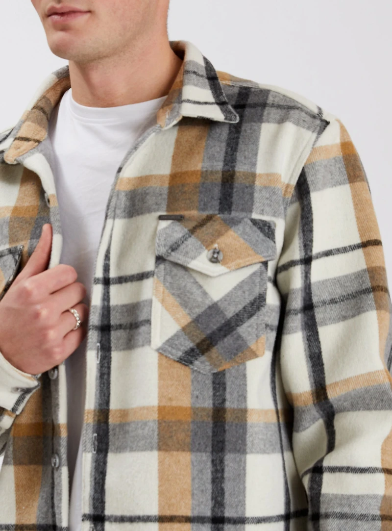 ROMAIN | Poly Check Over Shirt