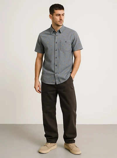 PAT | Linen Cotton Pineapple Short-Sleeve Shirt