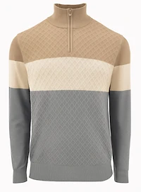 LUC | Cashmere like Quarter zip long-sleeve Sweater