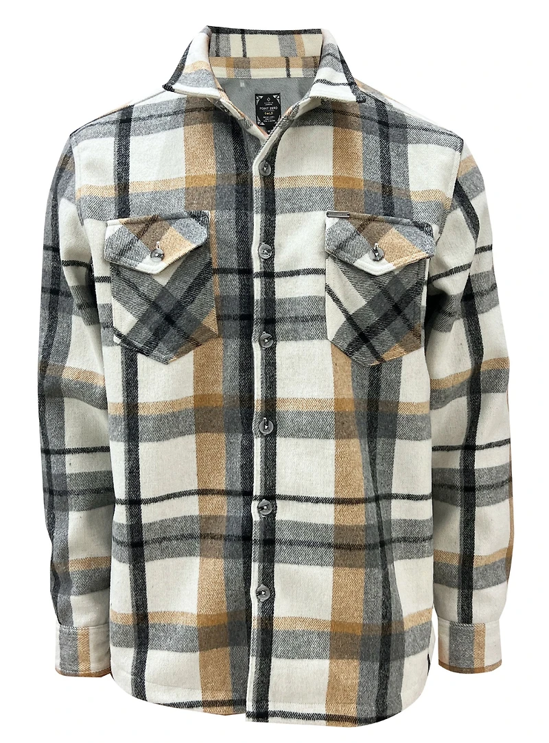 ROMAIN | Poly Check Over Shirt