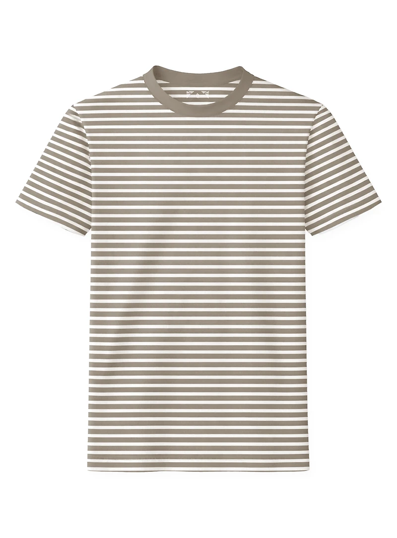 MICAL | T-shirt col rond rayé semi-ajusté
