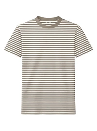 MICAL | T-shirt col rond rayé semi-ajusté