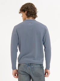 REID | Henley Cotton Blend Long-Sleeve Sweater