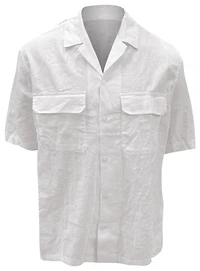 MORG | Chemise à Manches Courtes en Lin avec Effet Rentré