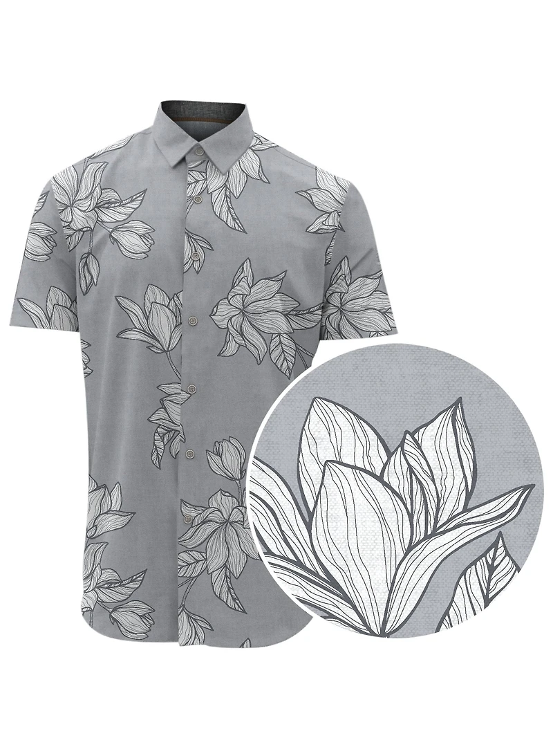 ROBINS | Linen Flower Print Shirt