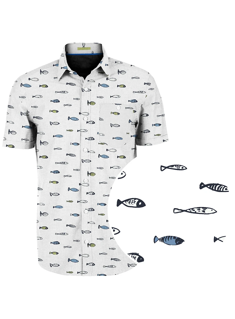 LENNOX | Chemise À Imprimé Poisson