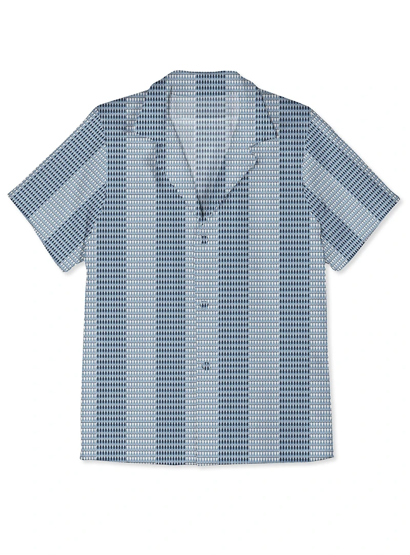 MILO | Geometric Stripes Print Stretch Shirt