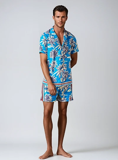 ENZO | Tropical Stretch Swimshorts