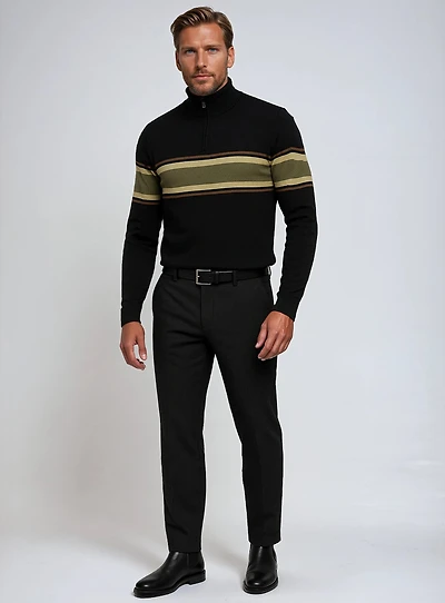 EMMETT | Fine Gauge Mock Zip Sweater
