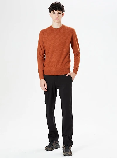 CASEL | Cashmere-Touch Textured Crew Neck Sweater