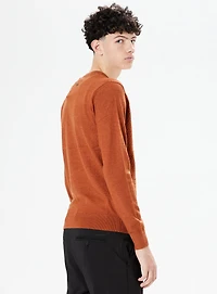 CASEL | Cashmere-Touch Textured Crew Neck Sweater