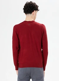 CASEL | Cashmere-Touch Textured Crew Neck Sweater