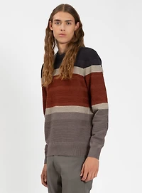 CAIRO | Cashmere-Touch Fine Gauge Striped Crewneck Sweater