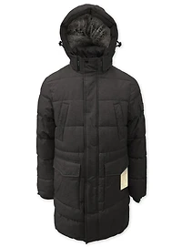 LUCIANO | Long Cashmere-Touch Heather Parka