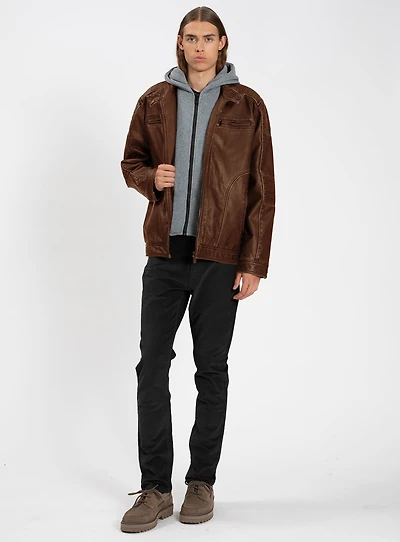 ZANEAUX | Vegan Leather Moto Jacket