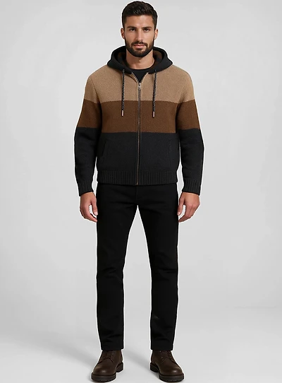 MARK | Full-Zip Hooded Chenille Sweater