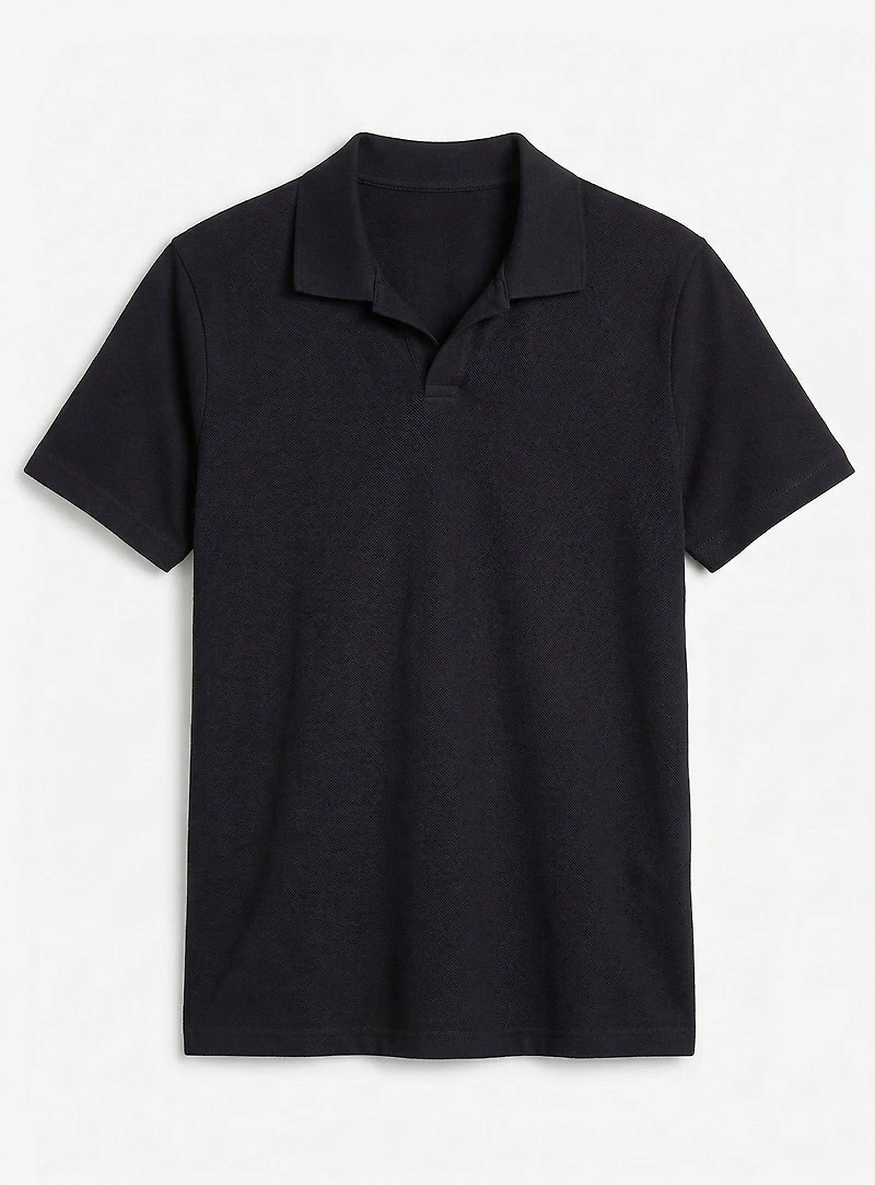 JAXON | Semi-fit stretch Johnny collar Polo
