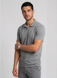 JAXON | T-shirt col Johnny extensible, coupe semi-ajustée