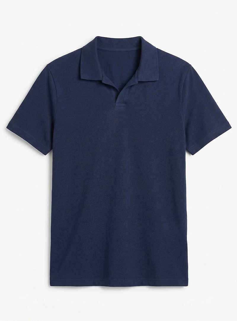 JAXON | Semi-fit stretch Johnny collar Polo