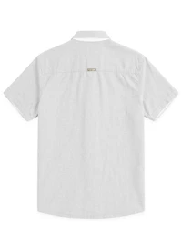 JON | Chemise à Manches Courtes En Lin Et Coton Slub