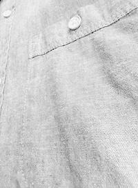 JON | Chemise à Manches Courtes En Lin Et Coton Slub