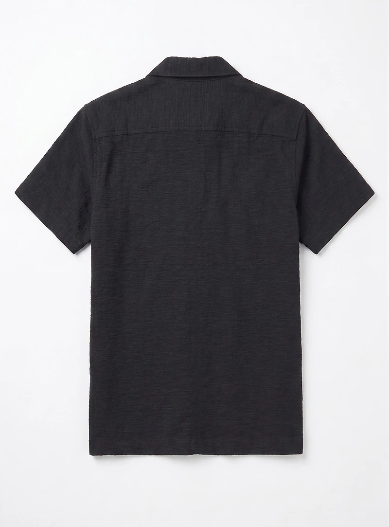 ZAYN | Textured Knit Short-Sleeve Shirt