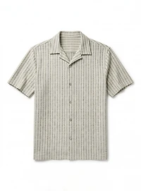 KAYN | Textured Knit Cuban Collar Shirt