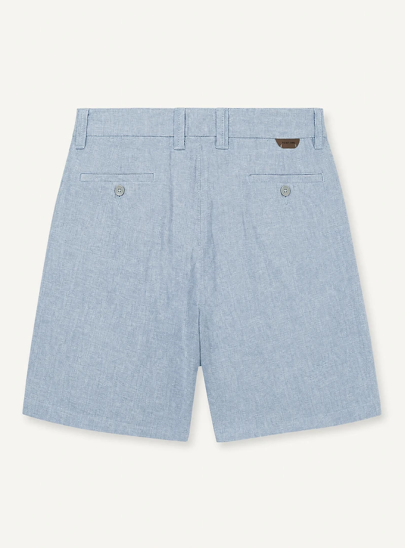 LIAM | Linen Flat Front Shorts