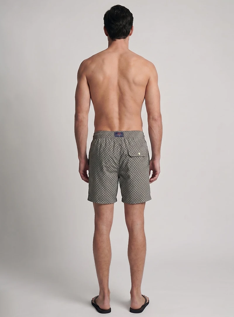 NOLAN | Short De Bain Micro-Imprimé Géométrique