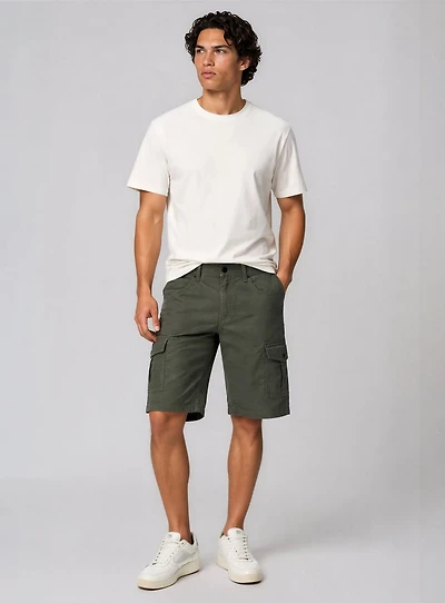 VANCE | Stretch Slub Twill Cargo Bermuda